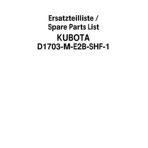 Schaffer D1703 M E2B Shf Parts Manual