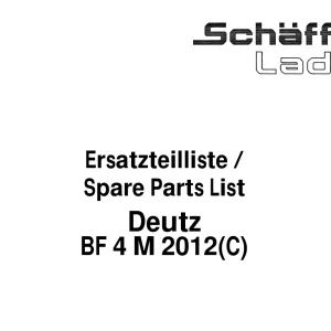 Schaffer Deutz Bf4M 2012(C) 2012 Parts Manual