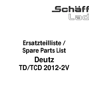 Schaffer Deutz Td Tcd 2012 2V 2012 Parts Manual