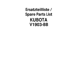 Schaffer V1903 Bb 1903 Parts Manual