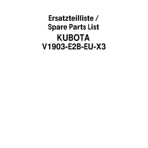Schaffer V1903 E2B 1903 Parts Manual