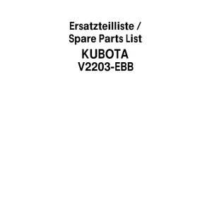 Schaffer V2203 Ebb Parts Manual