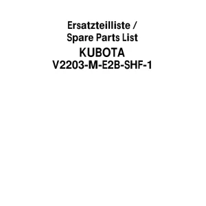 Schaffer V2203 M E2B Shf Parts Manual