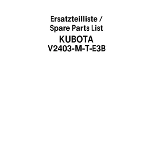 Schaffer V2403 M T E3B Parts Manual