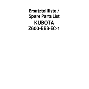 Schaffer Z600 Bbs Ec Parts Manual
