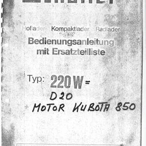 Schaffer D20 Parts Manual