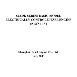 Shangai Sc8Dk Parts Manual