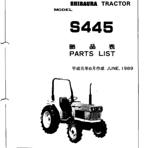 Shibaura S445 1989 Parts Manual