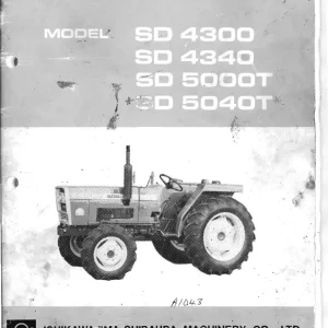 Shibaura Sd4300 Sd4340 Sd4500 Sd4540 Sd5000T Sd5040T Operators Manual