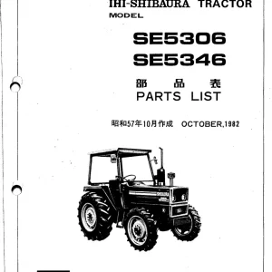 Shibaura Se5306 Se5346 1982 Parts Manual