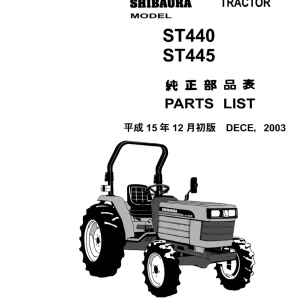 Shibaura St440 St445 2003 Parts Manual