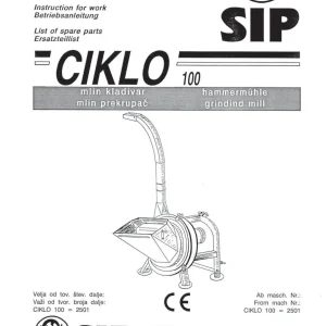 SIP Ciklo 100 Parts Manual