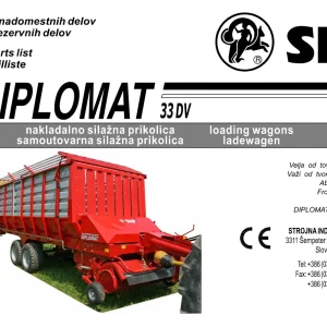 SIP Diplomat 33Dv Parts Manual
