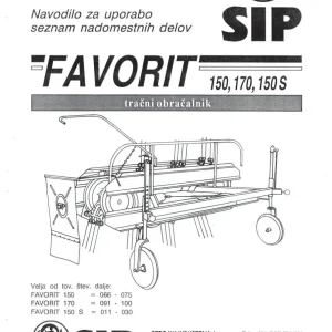SIP Favorit 150 150S 170 Parts Manual