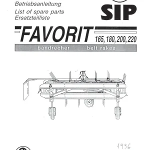 SIP Favorit 165 180 200 220 Parts Manual
