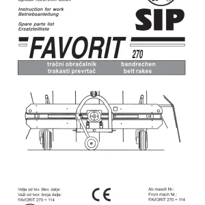 SIP Favorit 270 Parts Manual