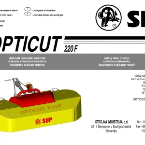 SIP Opticut 220F Parts Manual