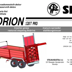 SIP Orion 120T Pro Parts Manual