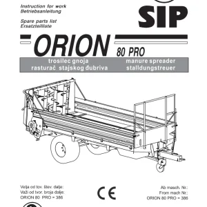 SIP Orion 80Pro Parts Manual