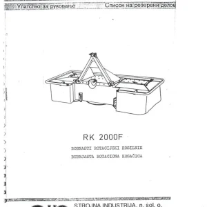 SIP Rk 2000F 2000 Parts Manual