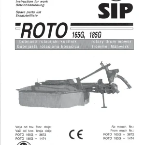SIP Roto 165G 185G Parts Manual