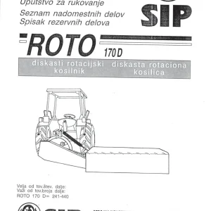 SIP Roto 170D Parts Manual