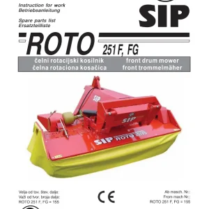 SIP Roto 251F Fg Parts Manual