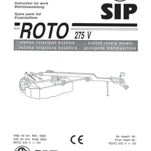 SIP Roto 275V Parts Manual