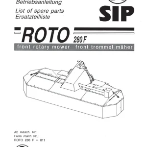 SIP Roto 280F Parts Manual