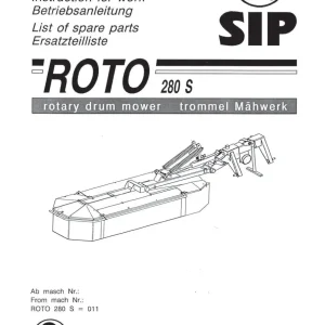 SIP Roto 280S Parts Manual