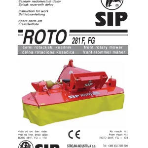 SIP Roto 281F Fg Parts Manual