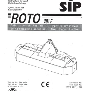 SIP Roto 281F Parts Manual
