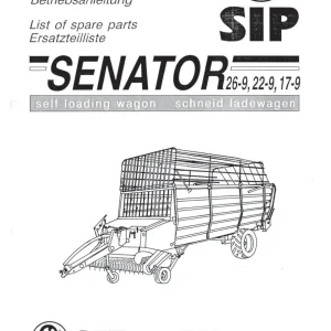 SIP Senator 26 9 22 9 17 9 Parts Manual