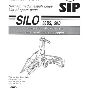 SIP 80Ds 90D Parts Manual