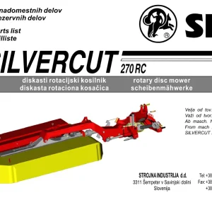 SIP Silvercut 270Rc Parts Manual