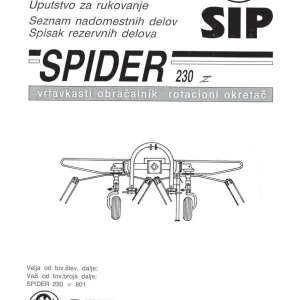 SIP 230Z Parts Manual