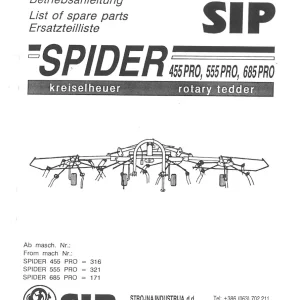 SIP 455Pro 555Pro 685Pro Parts Manual