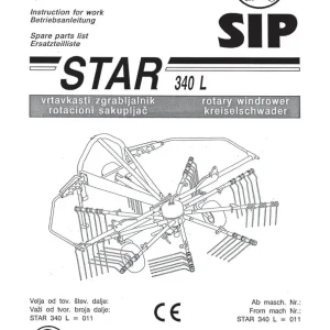 SIP 340L Parts Manual