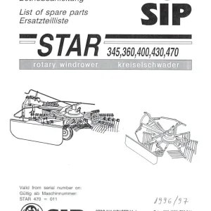 SIP 345 360 400 430 470 Parts Manual