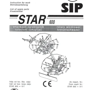 SIP 600 Parts Manual