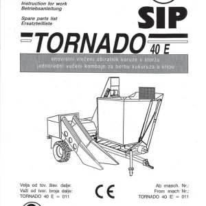 SIP Tornado 40E Parts Manual