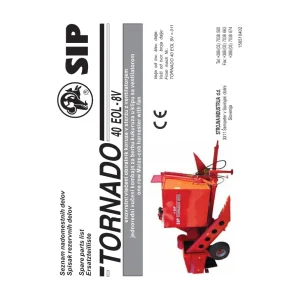SIP Tornado 40Eol 8V Parts Manual