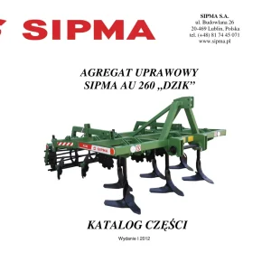 Sipma Au260 Dzik 2012 Parts Manual