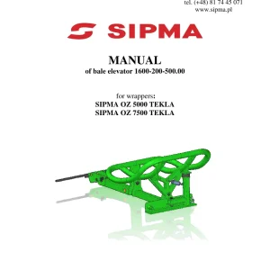 Sipma Elevator Oz5000 Oz7500 Tekla Parts Manual