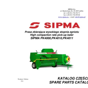 Sipma Pk4000 4010 4011 Kostka 2016 Parts Manual
