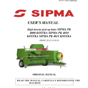 Sipma Pk4000 4010 4011 Kostka 2016 Operators Manual