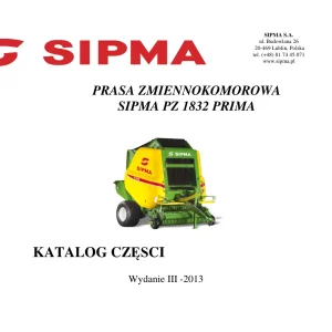 Sipma Pz1832 2013 Parts Manual