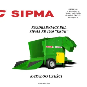 Sipma Rb1200 Kruk 2011 Parts Manual