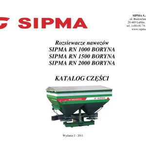 Sipma Rn1000 1500 2000 Boryna 2011 Parts Manual