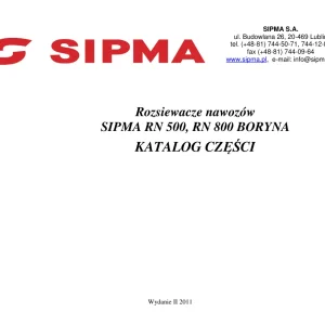 Sipma Rn500 800 Boryna 2011 Parts Manual